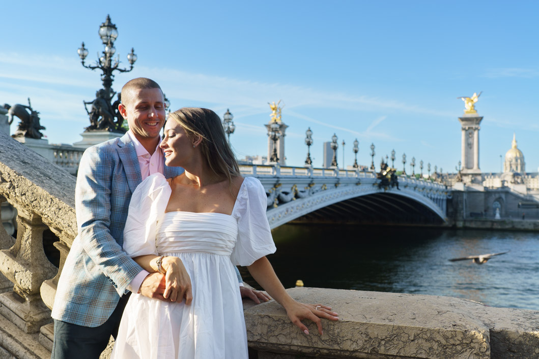 alexander 3 bridge photoshoot couple paris