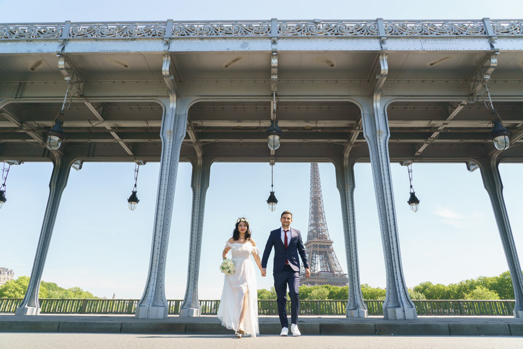 paris proposal spot bir-hakeim bridge eiffel tower