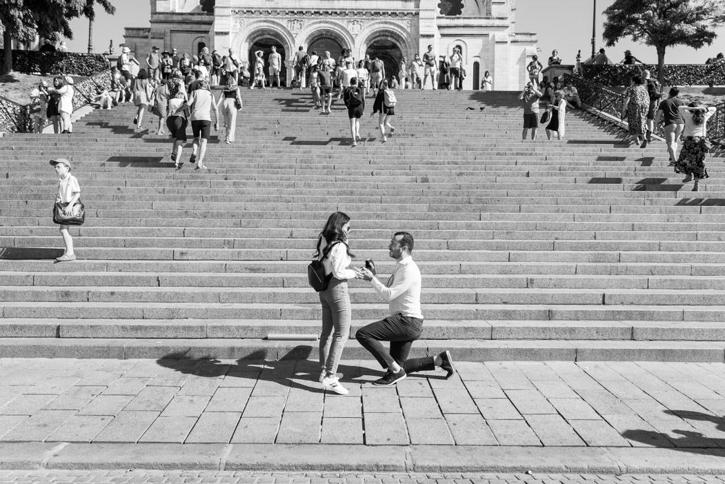 demande en mariage à Montmartre
